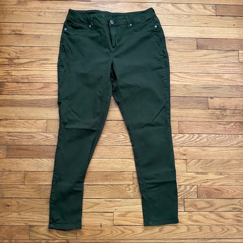 Maurices jeggings dark green size large